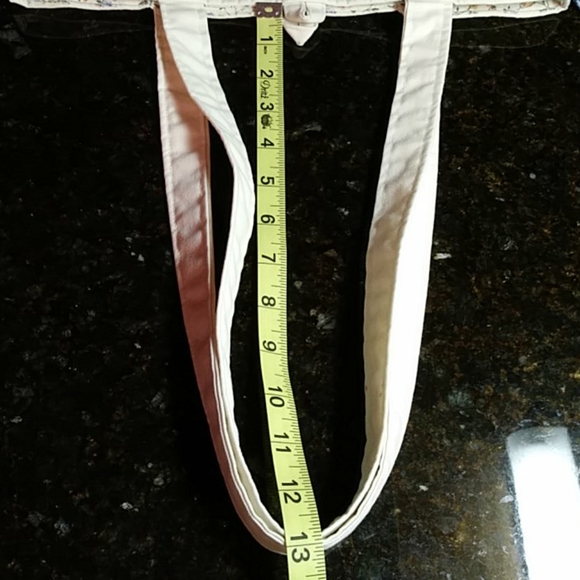 Homemade Cream Flowered Handbag Bag Purse - Picture 14 of 16